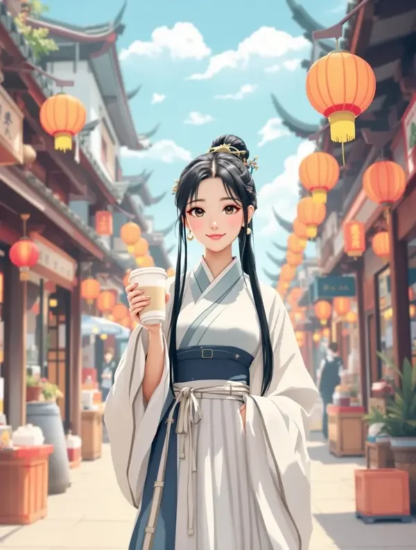 穿越之我在古代卖奶茶 搞笑动漫 穿越之我在古代卖奶茶 搞笑动漫封面